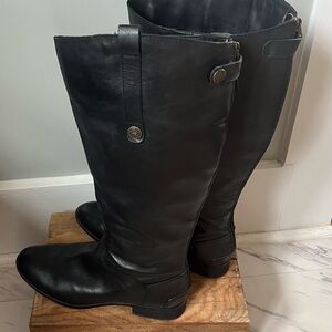 Sam Edelman Black Leather Heeled Boots